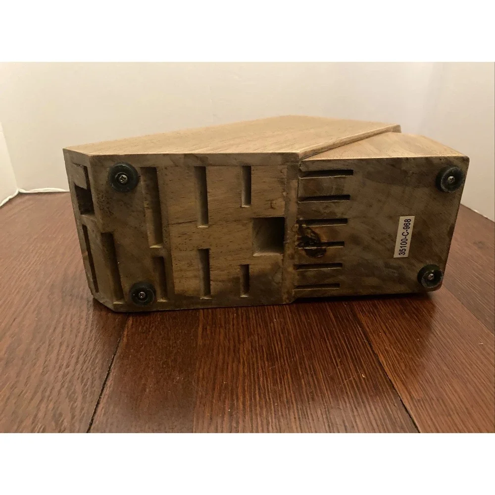 J.A. Henckels 16-Slot Solid Wood Knife Block Holder - Block Only